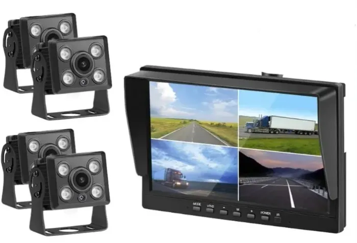 Tela Monitor Gravador 9' Ips Com 4 Câmeras Ahd 960p Ir