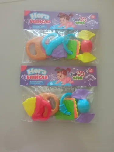 Kit com mordedor e chocalho 