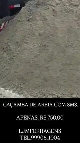 CAÇAMBA DE AREIA COM 8M3