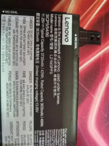 Bateria Original Lenovo L21M3PF0 3ICP5/54/90 42Wh serve em vários modelos lenovo