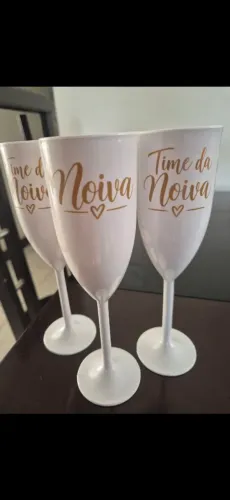 Taças de espumante Acrílico Chá da Noiva