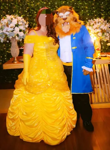 Roupa fantasia da Bela e a Fera (Vestido e Terno)