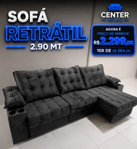 Sofá Retrátil 2.90 MT 