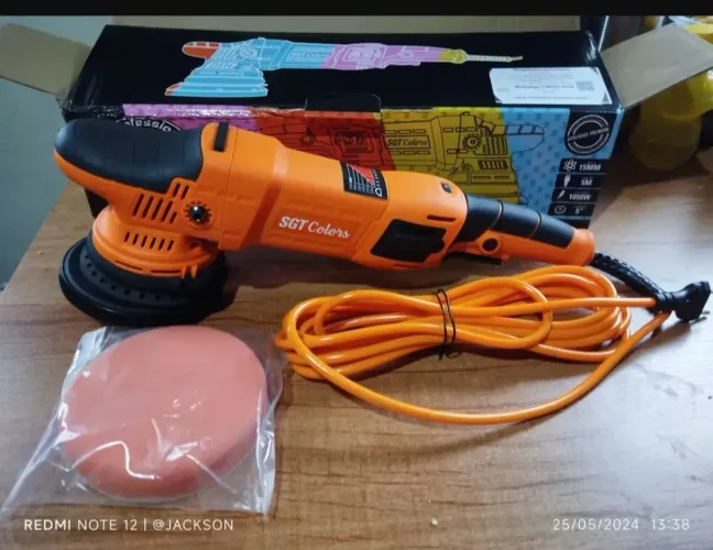 POLITRIZ ROTO ORBITAL SGT COLORS NOVAA, com boinas, carvao