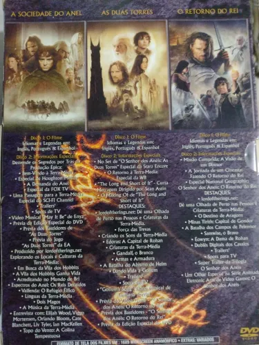 Dvds do senhor dos anéis