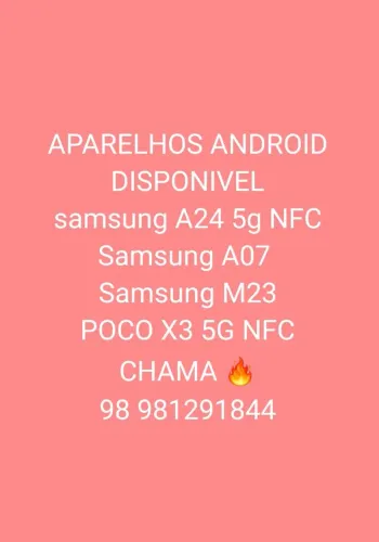 APARELHOS ANDROID DISPONIVEL