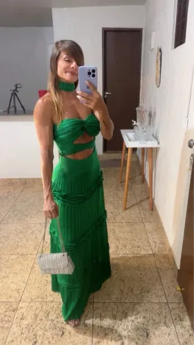 Vestido verde festa