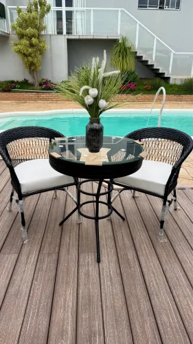 mesa para jardim sacada fibra sintética poltrona