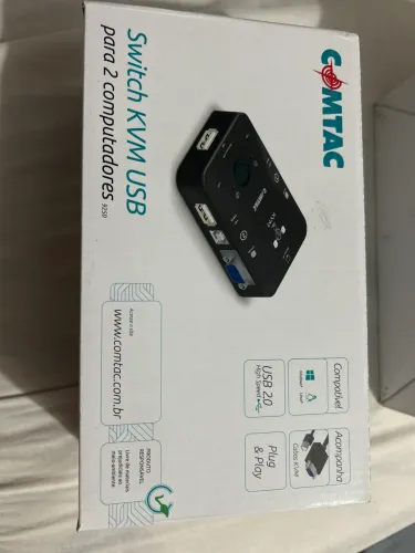Switch KVM USB para 2 Computadores - Novo na Caixa