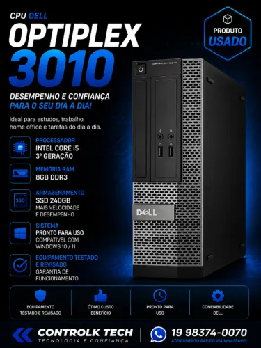 CPU Dell 3010 - i5 3° / 8GB RAM / SSD 128GB