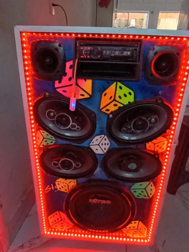 Cx Bob, triaxial Pioneer e aparelho Pioneer bolinha usando bluetooth, grave nitro 500 RMS