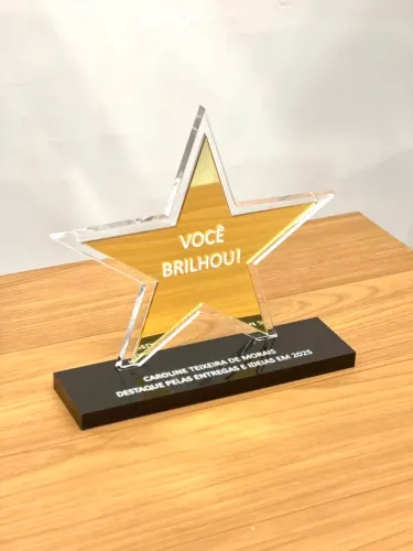 Troféu em acrílico personalizada