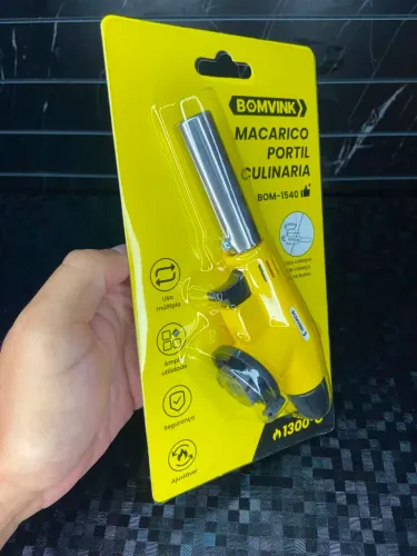 MAÇARICO PORTÁTIL CULINÁRIA 1300°C BOM-1540 BOMVINK