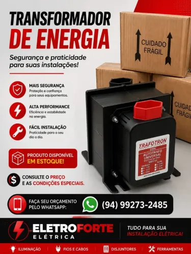 Autotransformador Universal 5000VA, novo e eficiente. Ideal para ajuste de tensão!