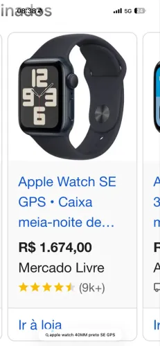 Apple Watch SE GPS 40MM PRETO