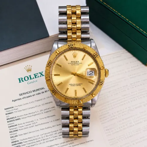 Rolex Datejust Turn-O-Graph Thunderbird Ouro e Aço 36mm - Automático - Vintage - Full Set