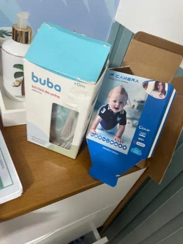 Câmera eletrônica para quarto de bebê e cortador de unha