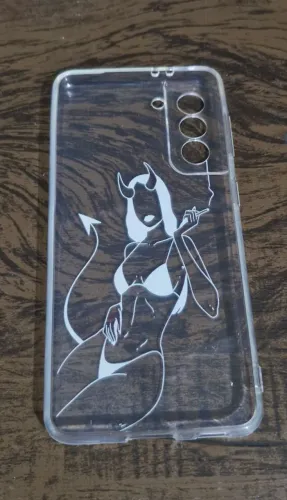 Capinha Transparente Anti-Impacto - Estampa Devil Girl/Art