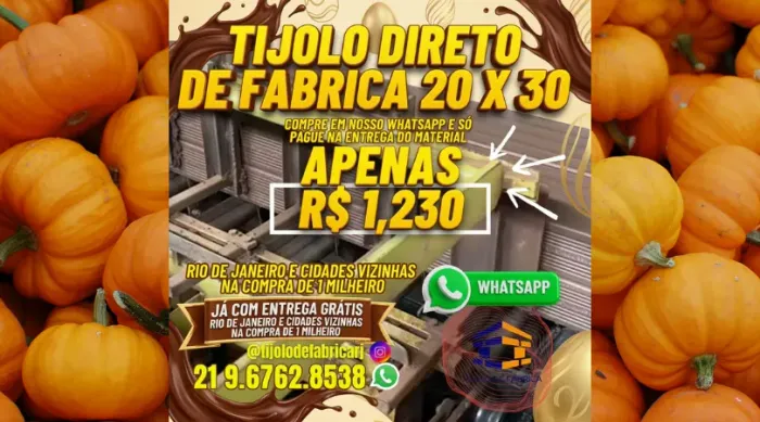 tijolo 8 furos 5 milheiros pronta entrega 