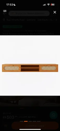 Rack suspenso para TV
