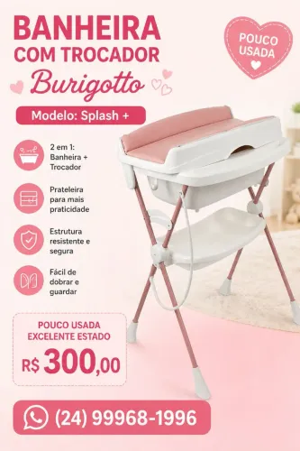 Banheira com trocador