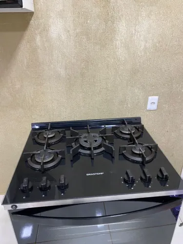 Fogão Brastemp 5 Bocas Conservado | Mesa de Vidro | Forno Grande