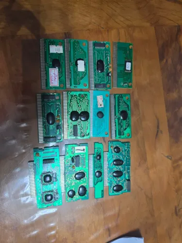 Lote de placas de mega drive e super nintendo