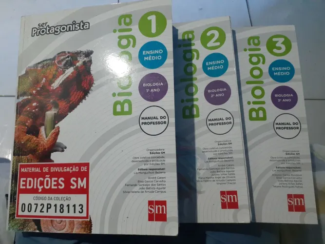 Coleção Livros de Biologia Ser Protagonista Vol. 1, 2 e 3