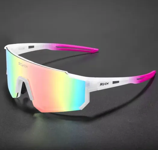 Óculos Esportivo SCVCN UV400 Lente Espelhada Rainbow