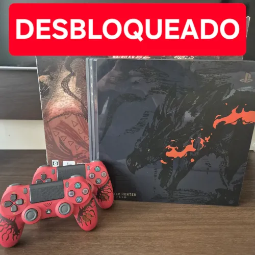 PS4 PRO MONSTER HUNTER LIMITED ED. - DESBLOQUEADO