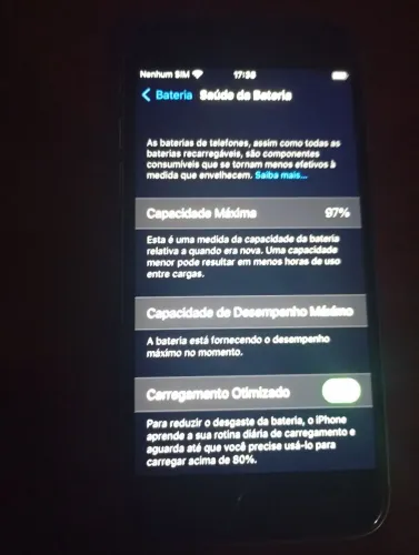 lphone 6s 32GB com 97% a saúde da bateria. Entrega grátis.