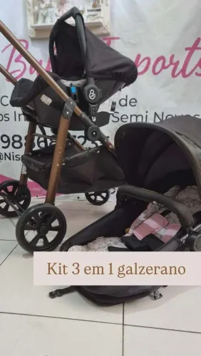 Carrinho Moisés com bebê conforto 