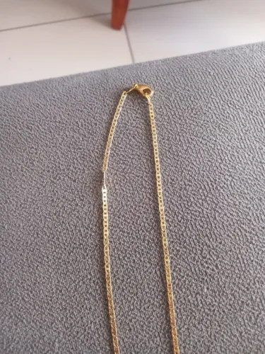 Cordão de prata banhado a ouro 24k 