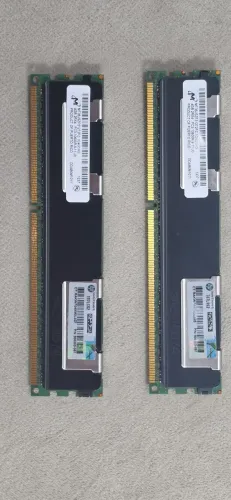 Par Memória RAM HP Micron 8GB (2x4GB) DDR3 1333MHz ECC REG c/ Dissipador (Servidor / X79)