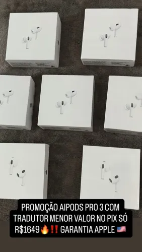 AirPods 3 com tradutor novo lacrado garantia Apple