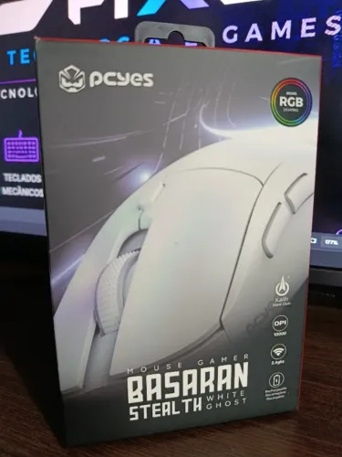 MOUSE GAMER PCYES BASARAN STEALTH WHITE GHOST WIRELESS NOVO