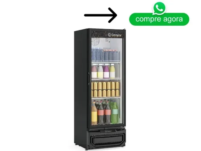 Refrigerador de Bebidas 410 Litros Preto Gelopar
