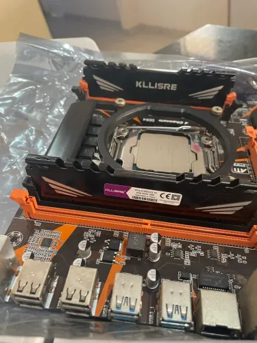 Kit placa mãe x99 com dois processadores e 16G ram com cooler