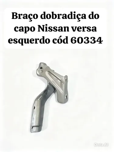 Braço da dobradiça do capô esquerda versa