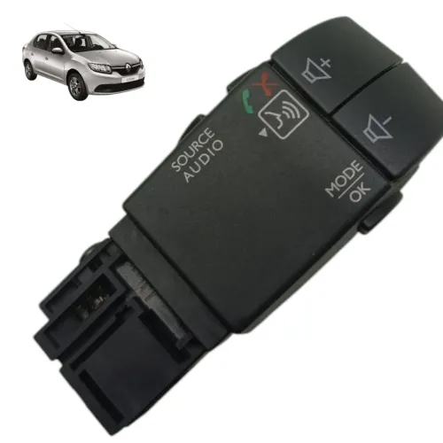 Comando Rádio Volante Renault Logan Sandero 2017 2018 2019
