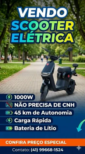 Scooter Foston Elétrica 1000w nova na caixa 
