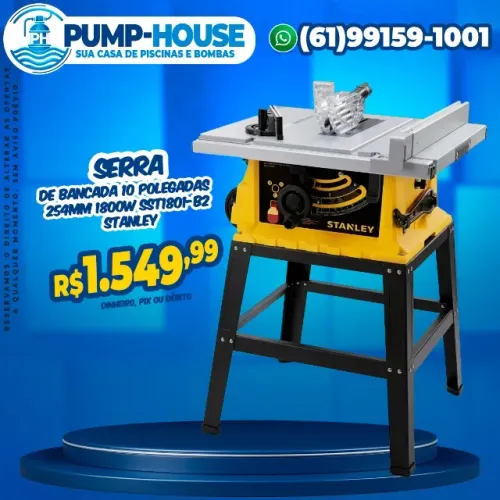 Serra de Bancada 10 Polegadas 254mm 1800w SST1801-B2 Stanley