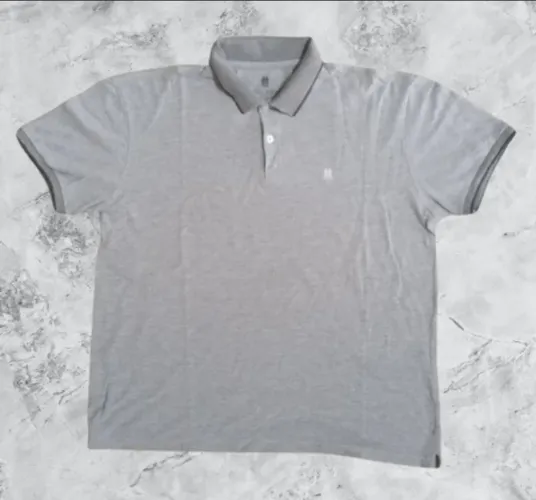 camisa polo wear piquet masculina cinza