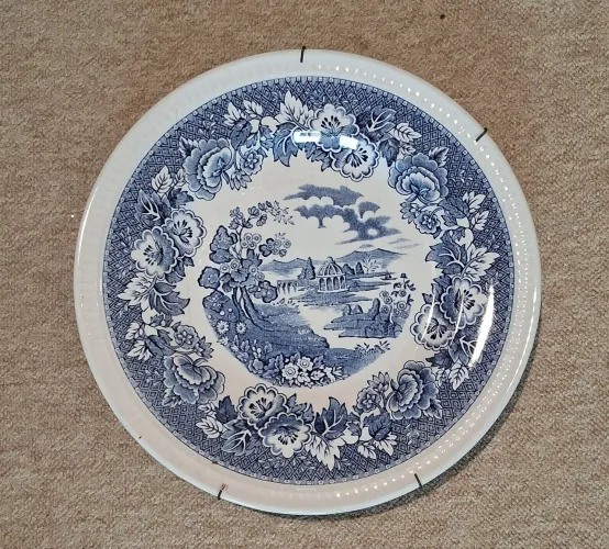 Prato de porcelana Inglês azul e branco