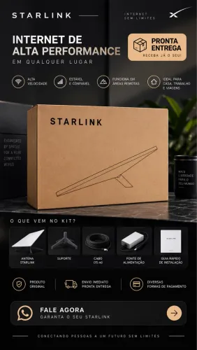 KIT STARLINK MINI + CABO VEICULAR