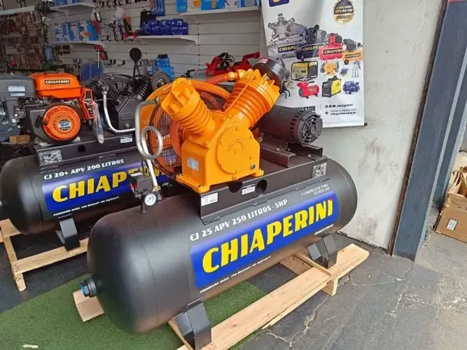 Compressor de Ar 250L 175psi Motor 5cv 25PCM Industrial - Chiaperini (Novo)