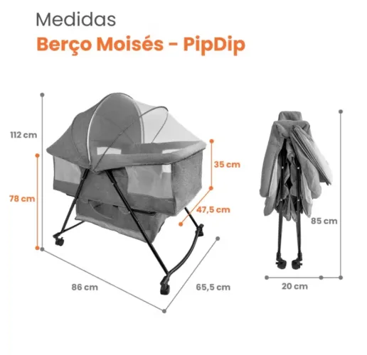 Berço Moisés Pipdip para bebê