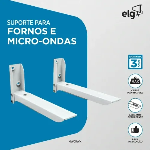 Suporte Universal para Fornos e Micro-ondas, Haste Ajustável 28,4 a 41,4cm