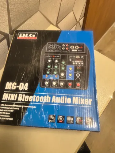 Mesa de Som Mixer BLG MG-04 Mini Bluetooth USB Phantom Power +48V