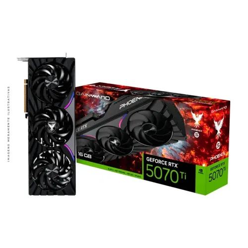 Placa de vídeo Gainward NVDIA GeForce RTX 5070 Ti 16GB Phoenix X - Praticamente nova